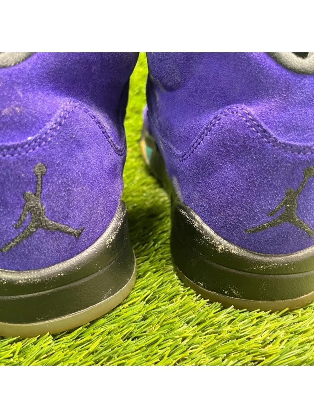Nike Air Jordan 5 Retro Mens Size 8.5 Purple Athletic Basketball Shoes Sneakers